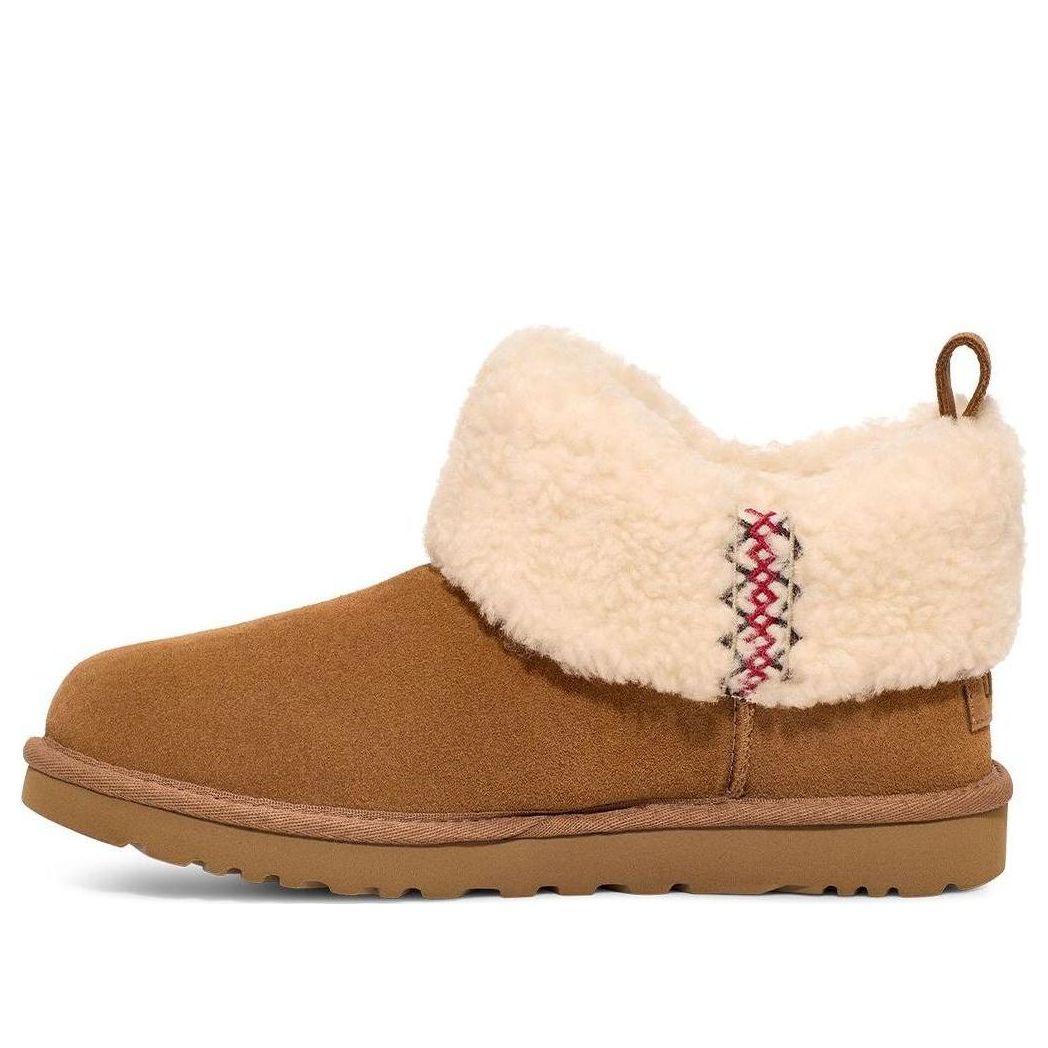 (WMNS) UGG Classic Ultra Mini Braid 'Chestnut' 1151750-CHE