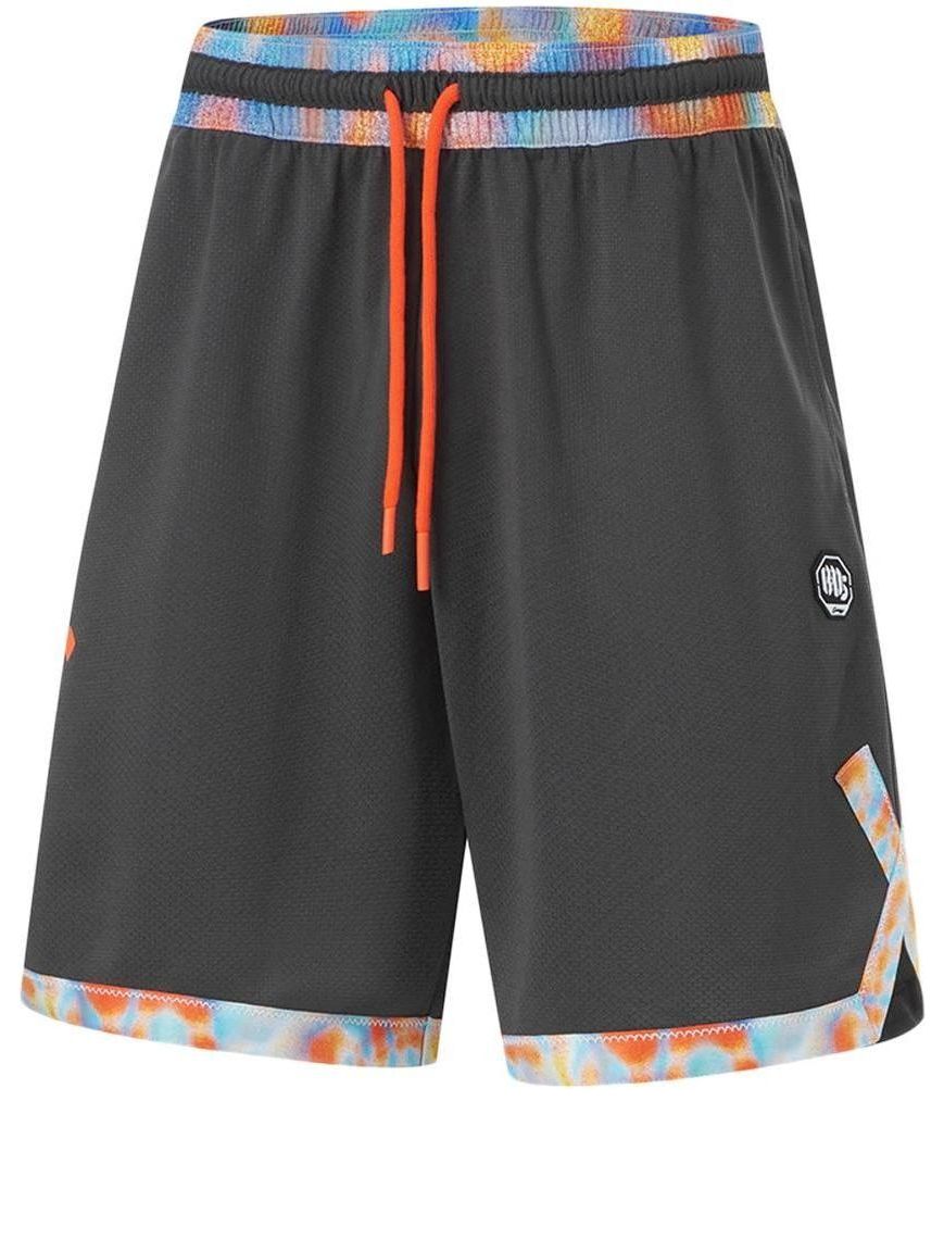 Li-Ning BadFive Graphic Basketball Shorts 'Dark Grey' AAPU111-2