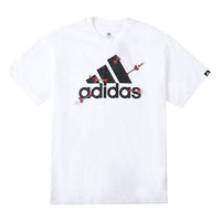 (WMNS) adidas SS22 Large Logo Printing Breathable Round Neck Short Sleeve Couple Style White GL0870