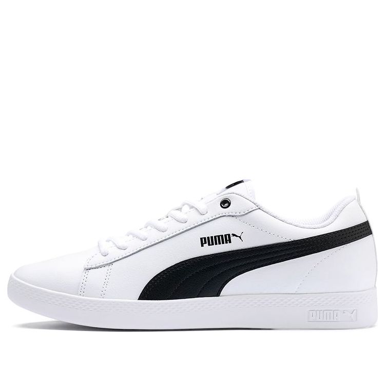 (WMNS) PUMA Smash v2 Leather 'White Black' 365208-01