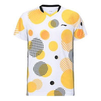 Li-Ning Badminton Wear Game Shirt 'White Yellow' AAYR381-1