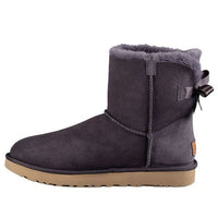 (WMNS) UGG Mini Bailey Bow II Boot Snow boots Purple/Grey 1016501-NHT