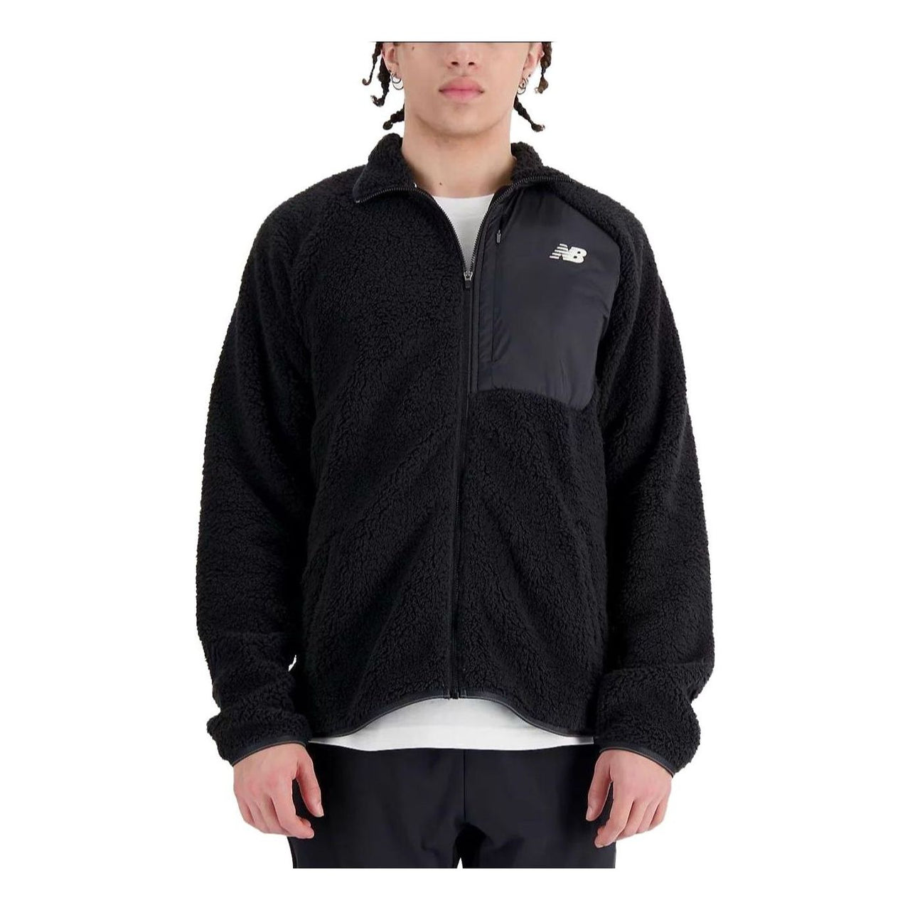 New Balance Q Speed Sherpa Jacket 'Black' MJ33285-BK