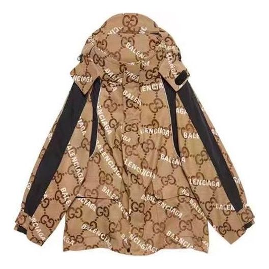 Gucci x Balenciaga The Hacker Project Jumbo GG Jacket 'Beige Ebony' 676426-ZAH7K-9692