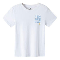 Converse Renew Life's Too Short To Waste Wake-Up Call Graphic Tee 'White' 10022210-A01