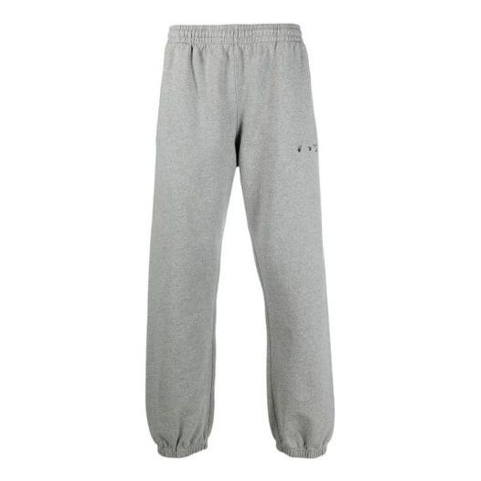 Off-White SS21 Arrow Logo Slim Fit Sports Pants Loose Fit Gray OMCH029S21FLE0030810