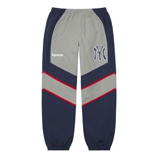 Supreme x New York Yankees Track Pants 'Grey Navy' SUP-FW21-151