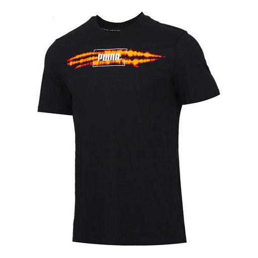 PUMA Printed Sports Short Sleeve TEE Black 599427-51
