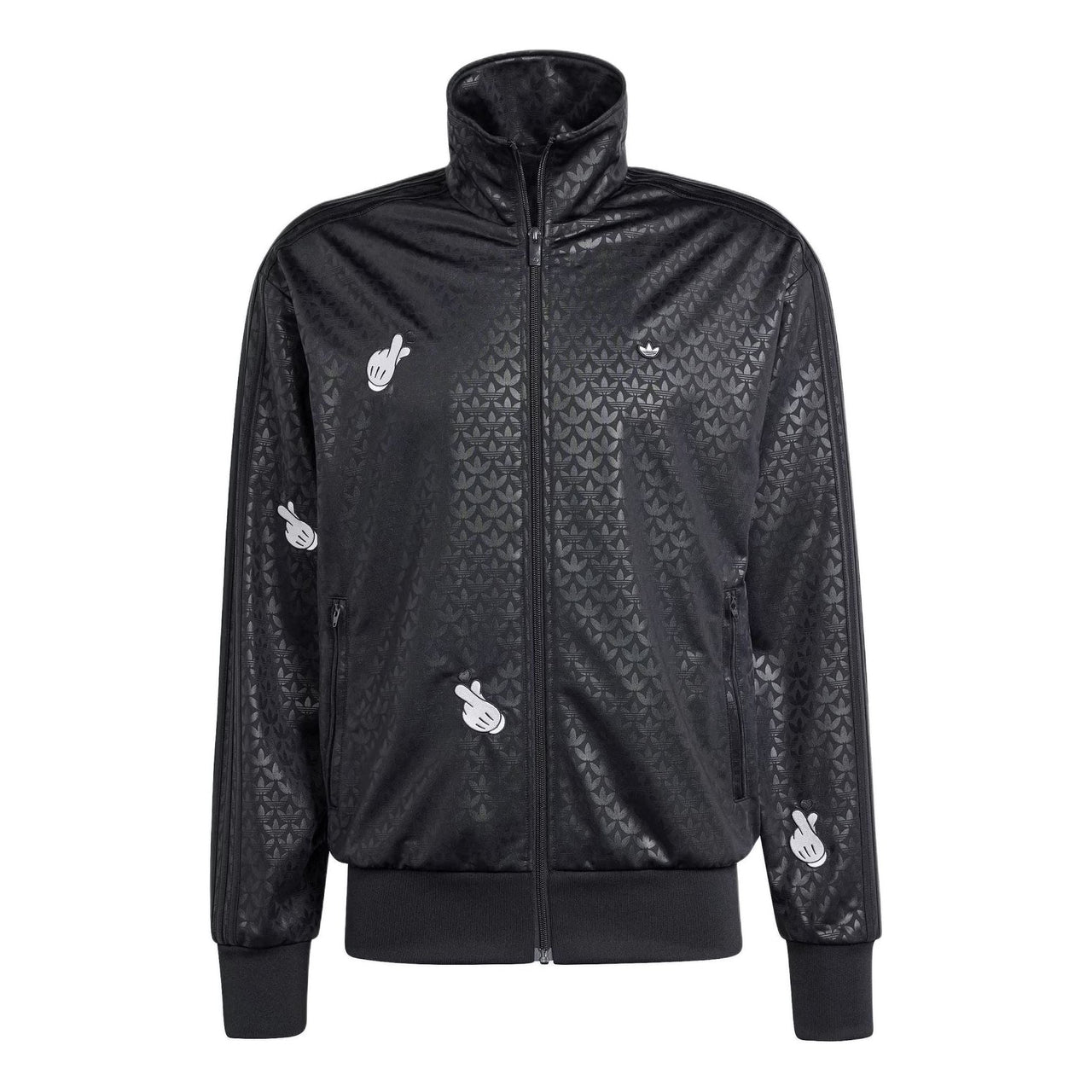 adidas Mickey Mouse x Originals Monogram Embroidered Firebird Track Top Asia Sizing 'Black' IY2264