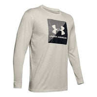 Men's Under Armour Half Logo Training Sports Long Sleeves T-shirt White 1351624-110