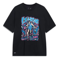 Li-Ning Hoops Comics Graphic T-shirt 'Black' AHST569-2