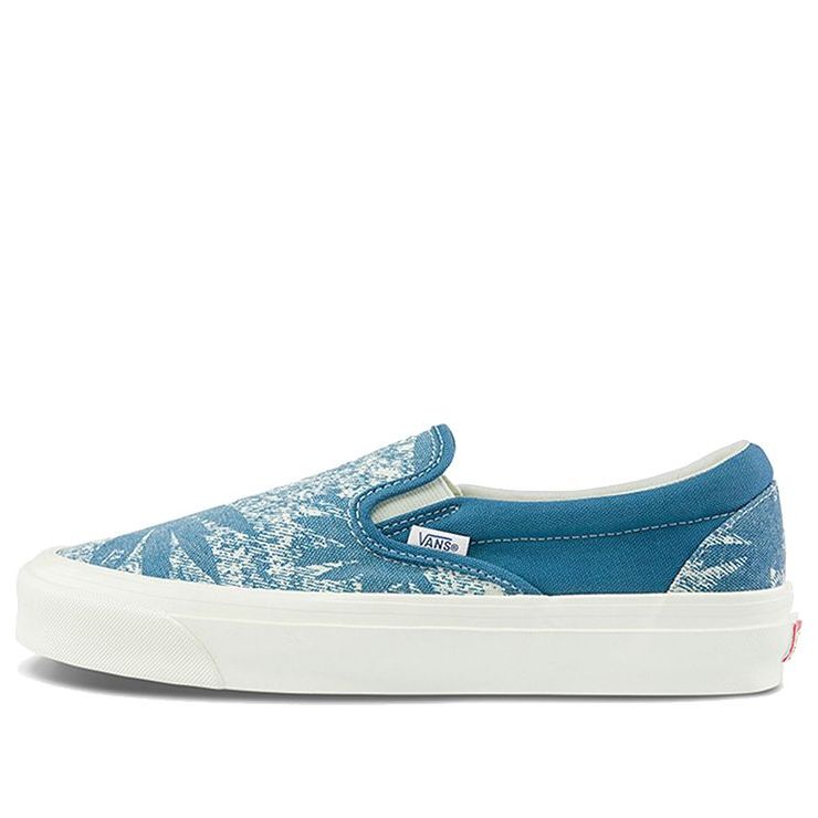 Vans OG Classic Slip-On LX 'Palm Acid Wash Summer Leaf - Navy' VN0A45JK4KT