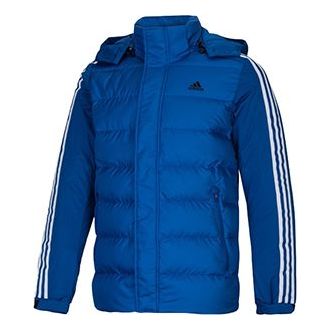 adidas Outdoor Sports hooded down Jacket Blue EJ0364