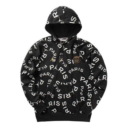 Air Jordan Paris Saint-Germain 21/22 Hoodie 'Black' CV9954-010