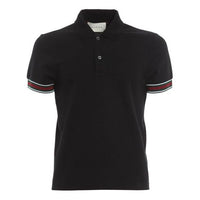 Men's Gucci Webbing Black Polo Shirt 408403-X7335-1060