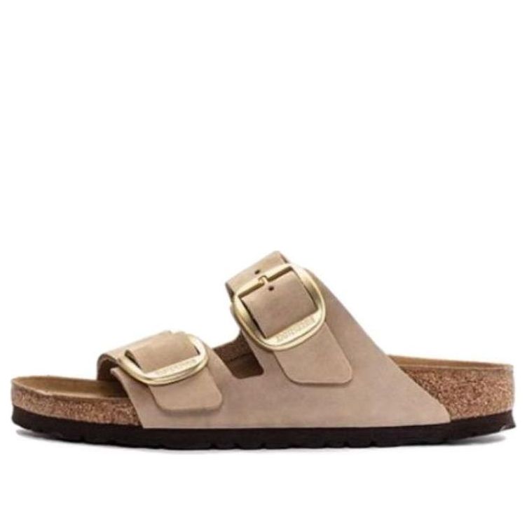 Birkenstock Arizona Big Buckle Nubuck Leather Narrow Fit Sandals 'Sandcastle' 1024064