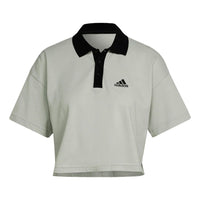(WMNS) adidas Short Polo Shirt 'Purple' HY5527