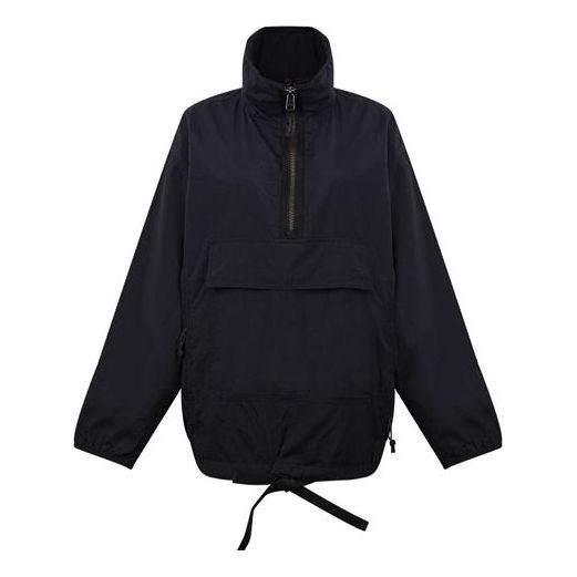 Levis Stand Collar Half Zipper Jacket Black 34789-0004