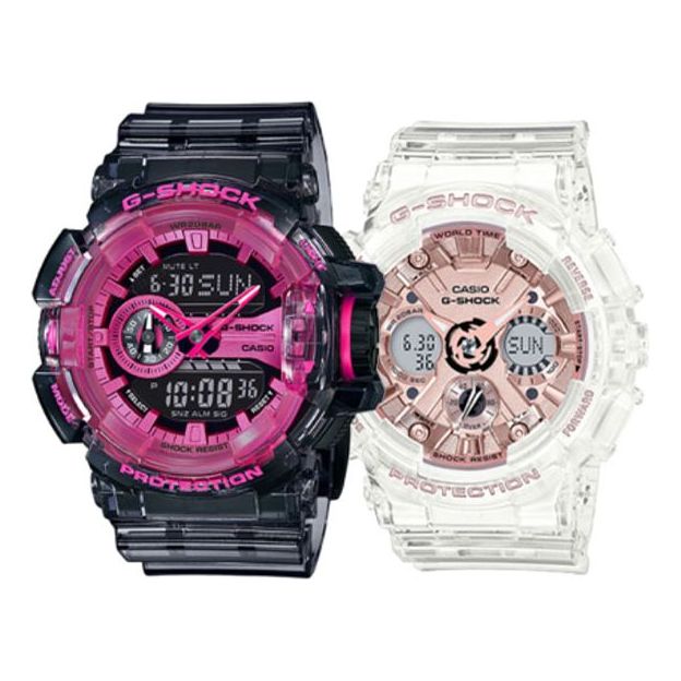 CASIO G-Shock Analog-Digital 'Black White' GA-400SK-1A4PRS&GMA-S120SR-7A