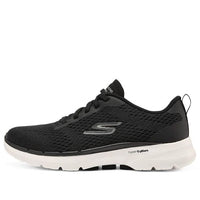 (WMNS) Skechers Go Walk 6 Low-tops Sport Shoes Black/White 124512-BKW