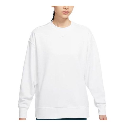 (WMNS) Nike Dri-FIT Training Sports Quick Dry Round Neck Pullover Hoodie White DD5468-100