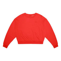 (WMNS) Levi's Round Neck Solid Color Long Sleeves Hoodie Red 85630-0000