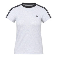 (WMNS) adidas Tailored Cali T-Shirt Asia Sizing 'Light Grey Heather' KT7791