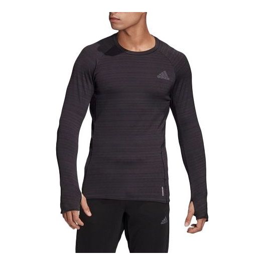 adidas Adi Runner Ls Logo Round Neck Long Sleeves Black GC6733