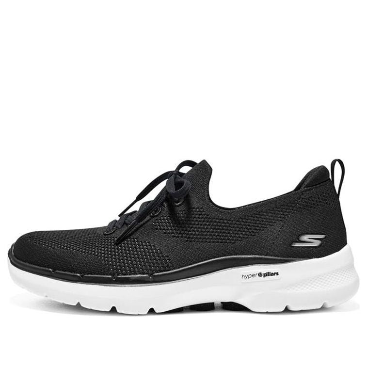 (WMNS) Skechers Go Walk 6 Hyper Burst 'Black White' 896136-BKW