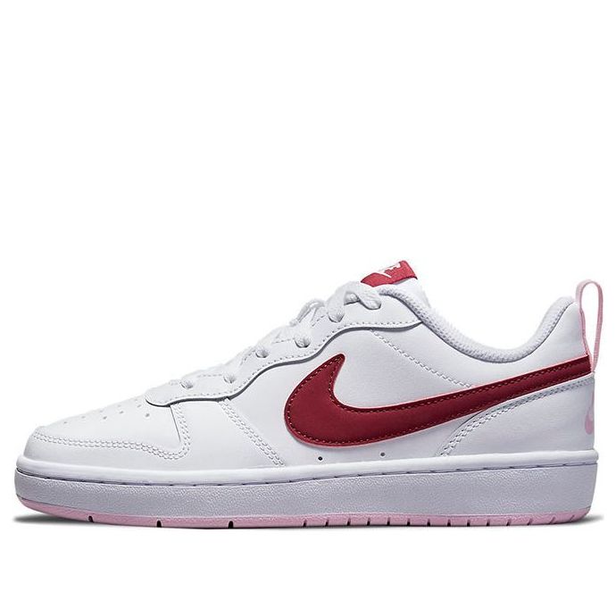 (GS) Nike Court Borough Low 2 'White Dark Beetroot' BQ5448-120