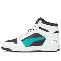 PUMA Unisex Rebound LayUp Mid-Top Black/White/Green 369573-26