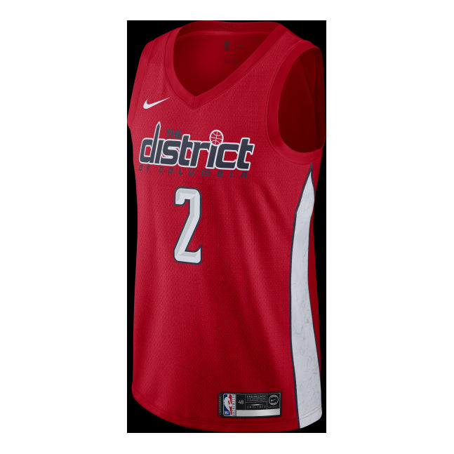 Nike MENS John Wall Washington Wizards Swingman 2 NBA Basketball Jersey Red BQ1179-657