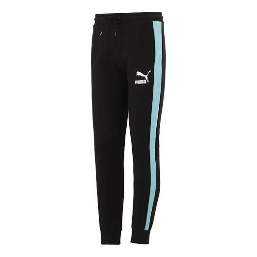 PUMA Iconic T7 Track Pants 'Black White Blue' 531381-98