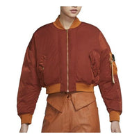 (WMNS) Air Jordan Flight Jacket 'Orange Brown' CW6449-832