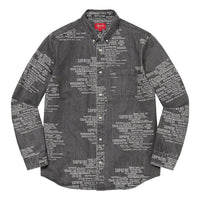Supreme SS23 Week15 TRADEMARK JACQUARD DENIM Shirt 'Black' SUP-SS23-254