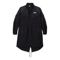 Nike x sacai Funnel-Neck Oversized-Fit Shell Trench Jacket 'Black' DQ9027-010