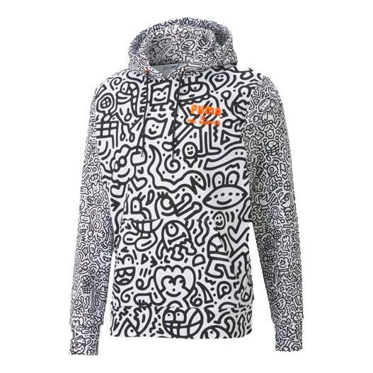 PUMA x MR DOODLE Crossover Embroidered logo Printing Graffiti Casual White 598640-02
