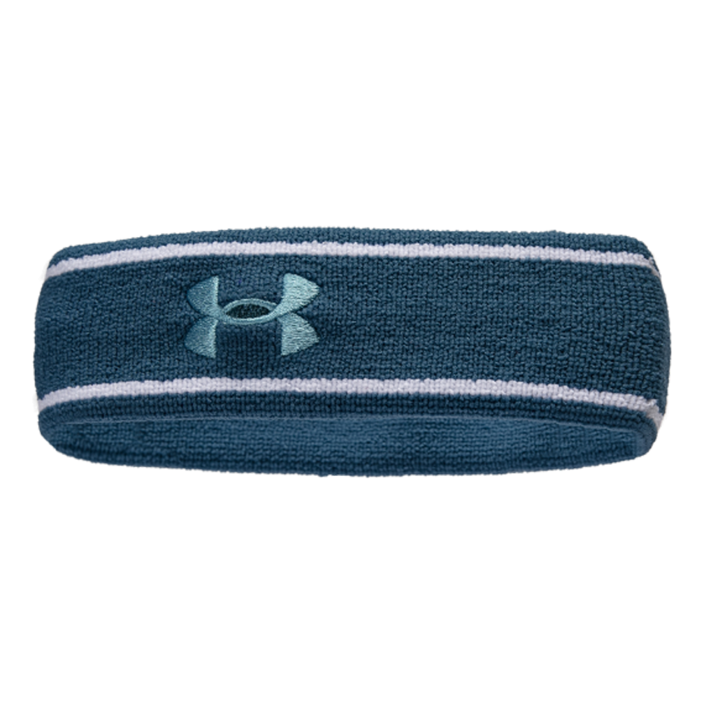 Under Armour Striped Performance Terry Headband 'Blue Teal' 1373118-414