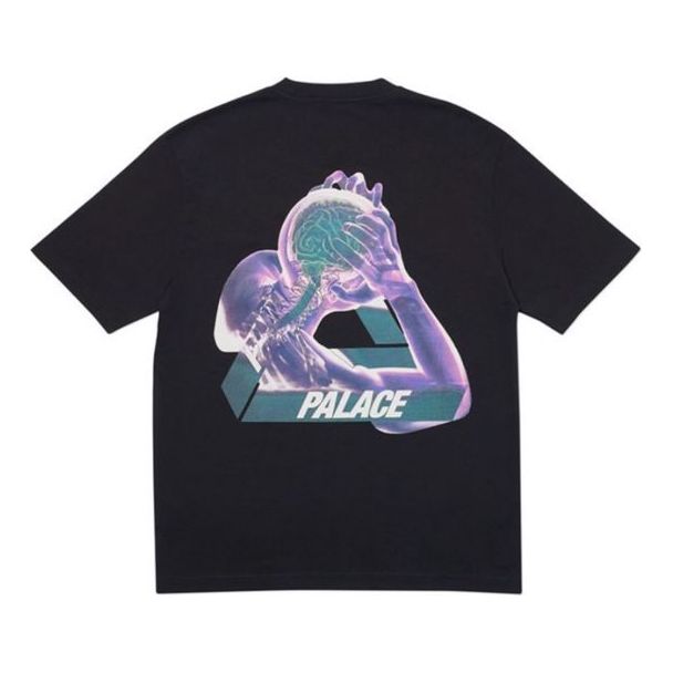 PALACE Tri-Gaine T-Shirt Black Transparent Character Logo Printing Short Sleeve Unisex P18TS122