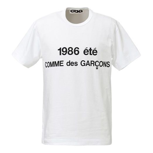 COMME des GARCONS CDG SS21 1986 Short-sleeved Unisex White SZ-T021-051-1