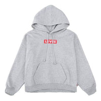 (WMNS) Levi's Alphabet Pure Cotton Hoodie Gray 85280-0008