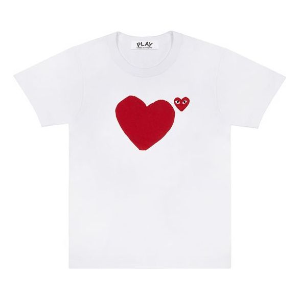 COMME des GARCONS PLAY Red Emblem No Eyes T-Shirt 'White' AZ-T222-051-1
