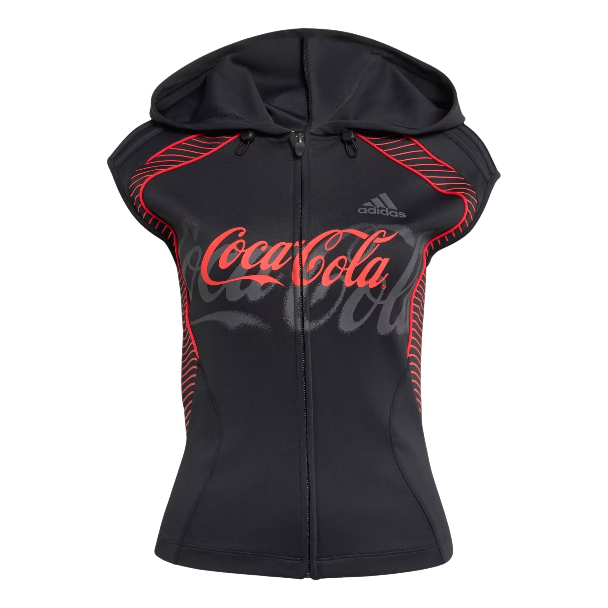 (WMNS) adidas x Coca-Cola Slouchy Gfx Hooded Top Asia Sizing 'Black' KY7569