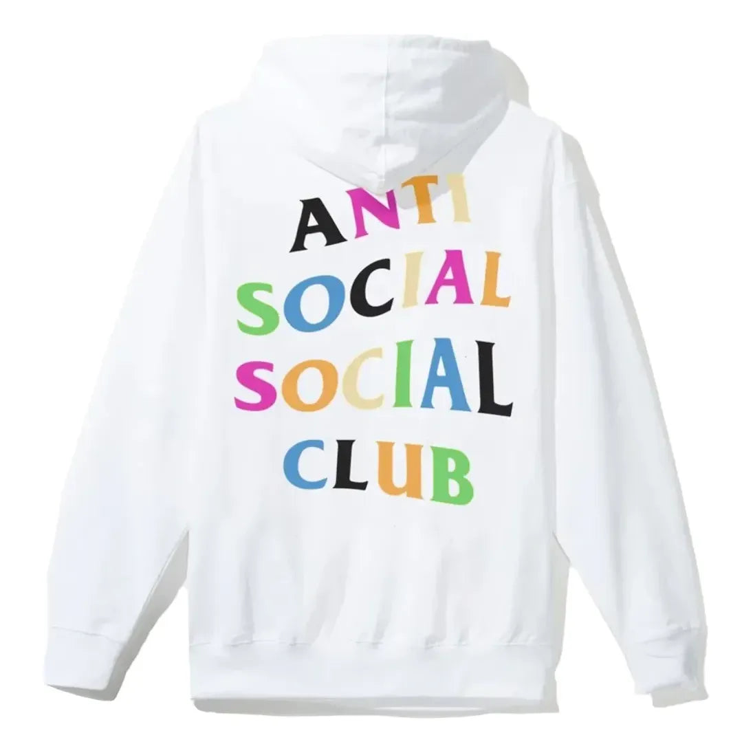 ANTI SOCIAL SOCIAL CLUB Rainbow Logo Hoodie 'White' ASSC-SS21-002