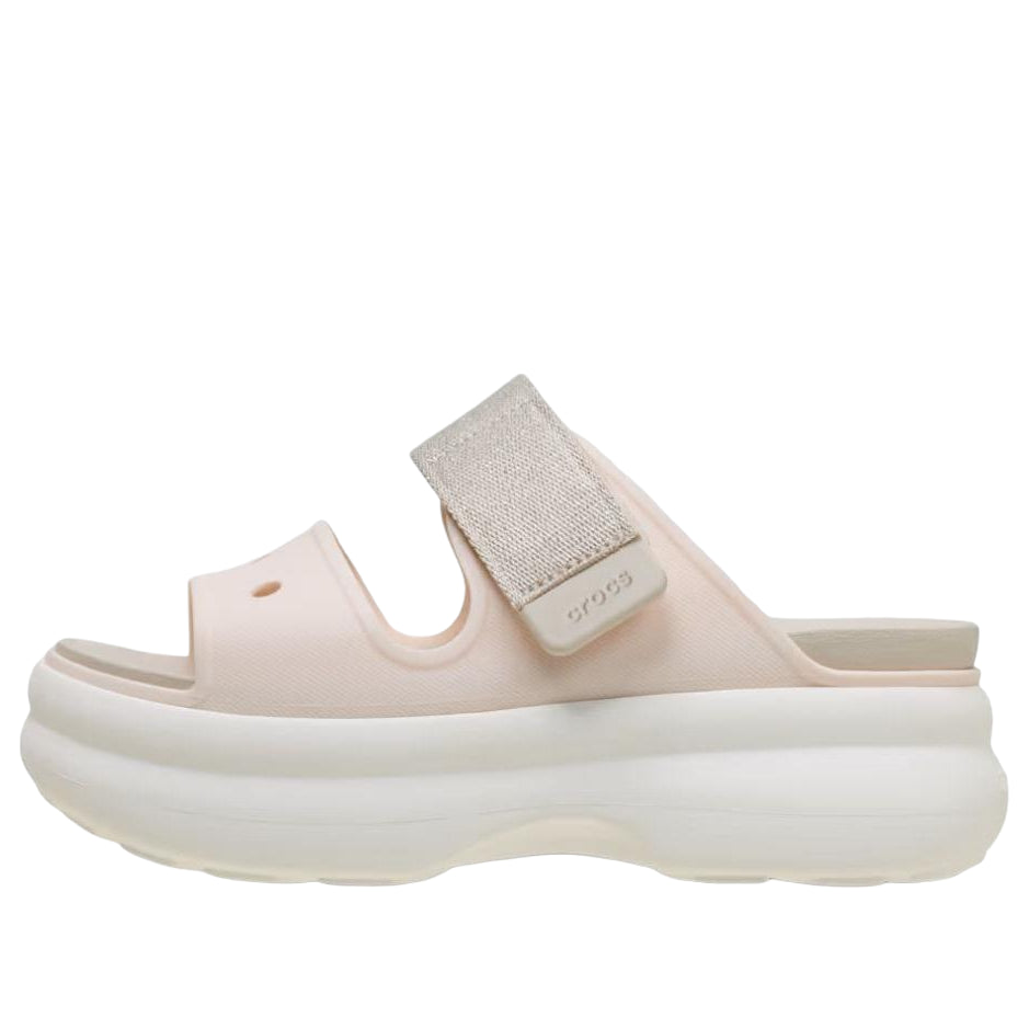 (WMNS) Crocs Soho Two Strap Shimmer Sandal 'Peach Ice Frappe Chalk' 213289-86U