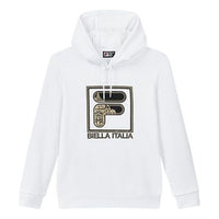 FILA Print Monogrammed Sports Hooded Jumper For Men White F11M018206G-WT