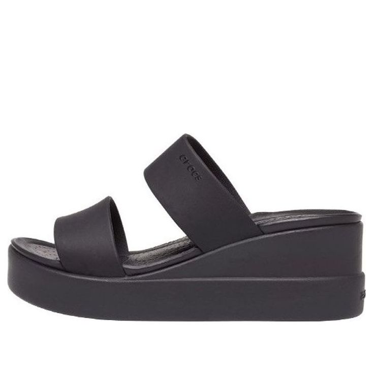 (WMNS) Crocs Brooklyn Lightweight Black Sandals 206219-060