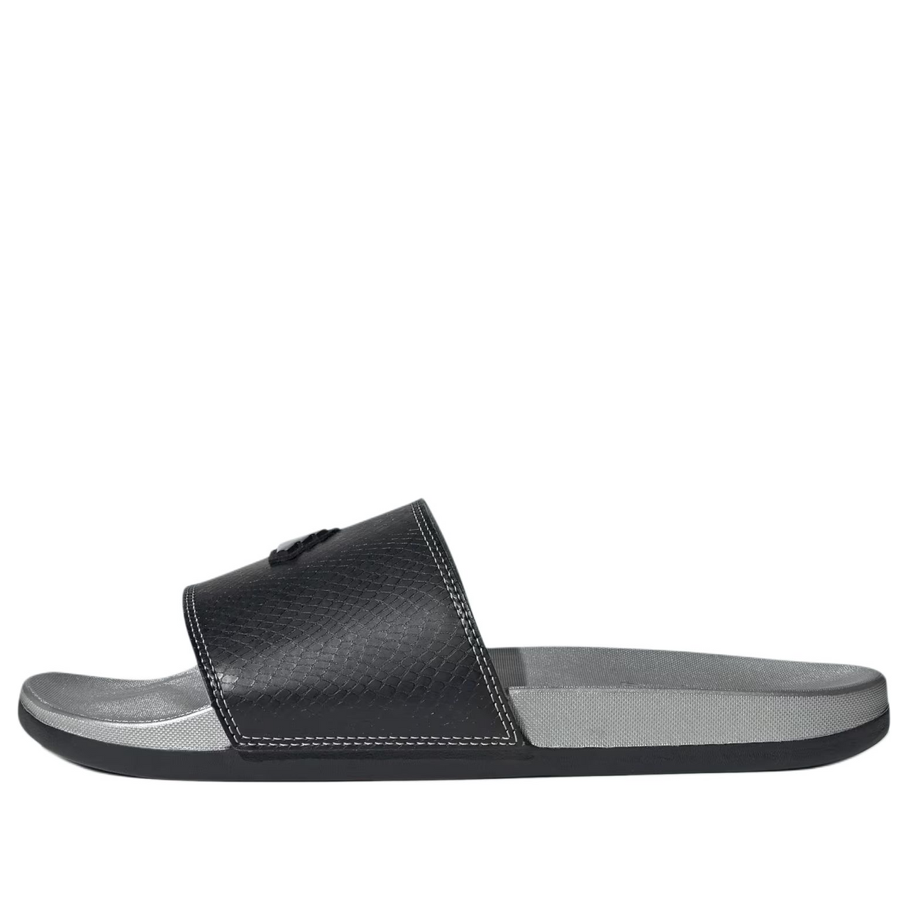 adidas Adilette Comfort Slides ' Black Silver Metallic' JQ2254