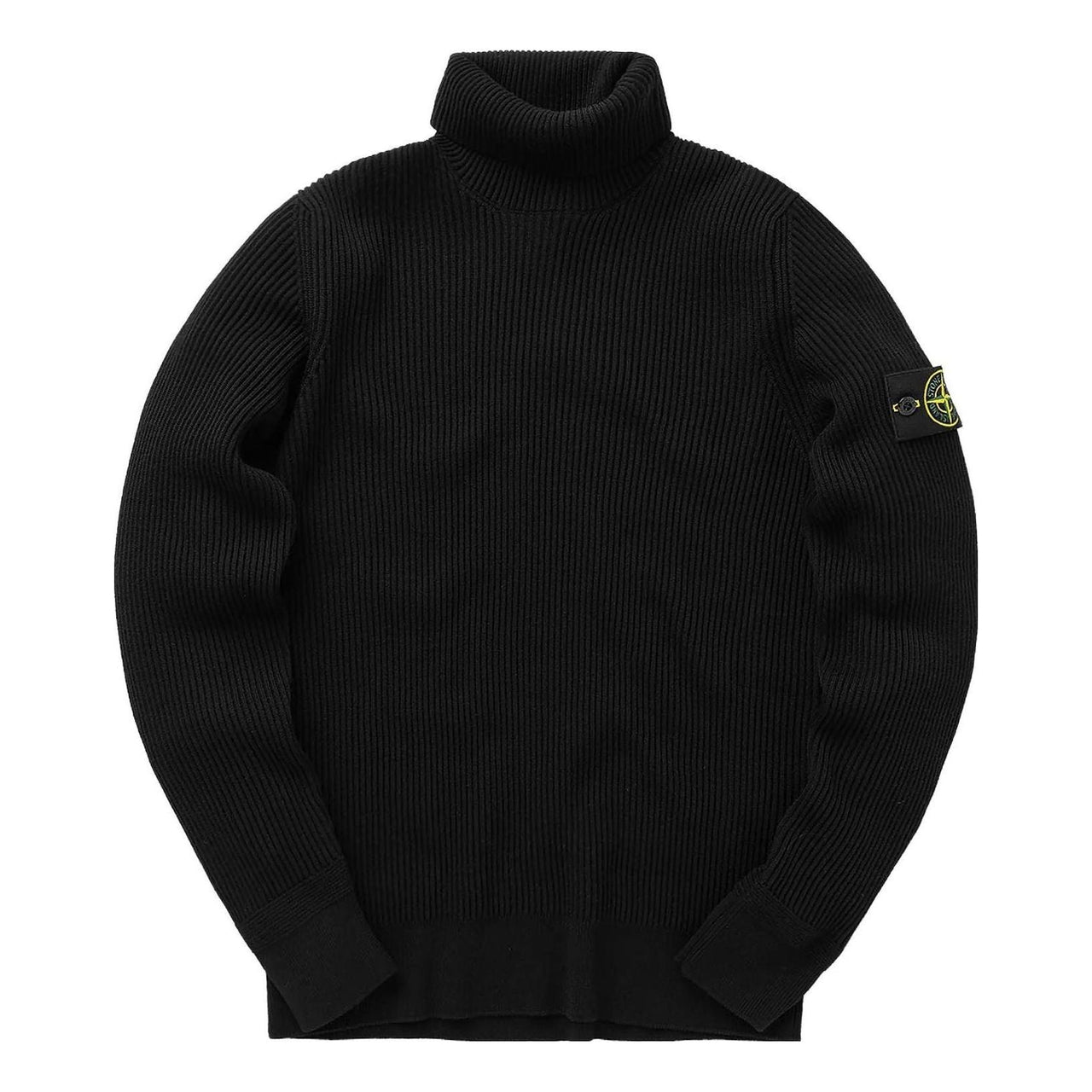 STONE ISLAND Logo Patch Turtleneck Sweater 'Black' 7915552C2-A0029