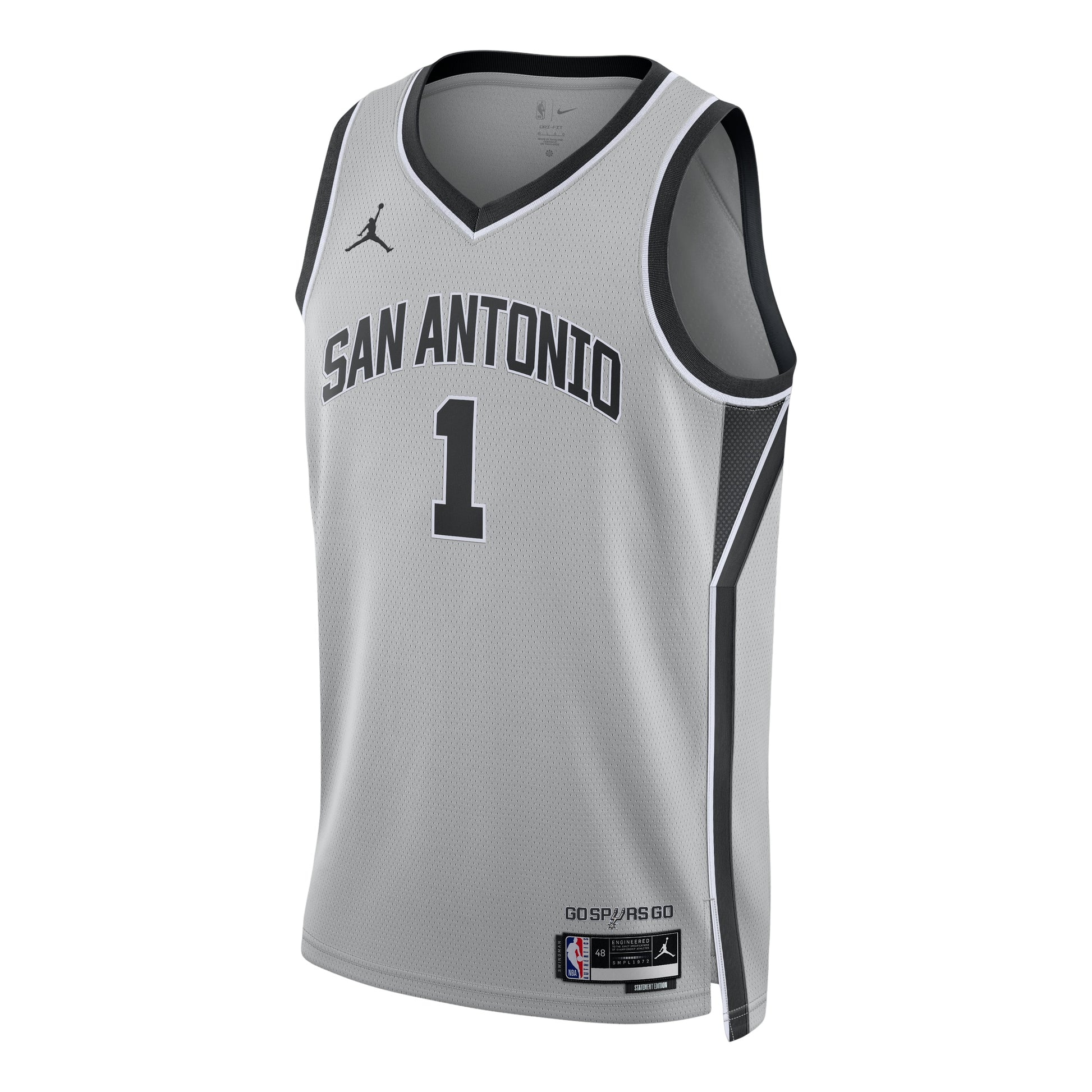 Nike Dri-FIT NBA Victor Wembanyama San Antonio Spurs 2025/26 Statement Edition Swingman Jersey 'Flat Silver' HM4882-007